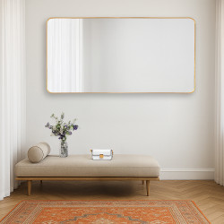 مرآة ديكور حائط بإطار ذهبي 80×160سم مرآة ديكور حائط بإطار ذهبي 80×160سم