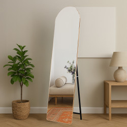 مرآة استاند عصرية بإطار ذهبي 180×50 سم مرآة استاند عصرية بإطار ذهبي 180×50 سم