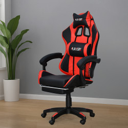 كرسي ألعاب أحترافي من الجلد اسود × احمر كرسي ألعاب أحترافي من الجلد اسود × احمر