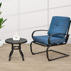 جلسة خارجية عصرية 2 مقعد وطاولة أزرق جلسة خارجية عصرية 2 مقعد وطاولة أزرق