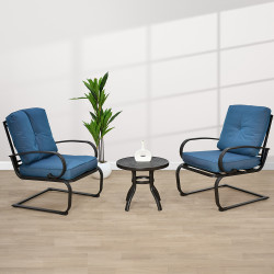 جلسة خارجية عصرية 2 مقعد وطاولة أزرق جلسة خارجية عصرية 2 مقعد وطاولة أزرق