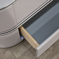 طاولة زينة بمرآة مضيئة وسطح زجاجي مع خزانة طاولة زينة بمرآة مضيئة وسطح زجاجي مع خزانة