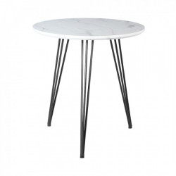 طاولة خدمة مفردة دائرية من الخشب والمعدن 75 سم طاولة خدمة مفردة دائرية من الخشب والمعدن 75 سم