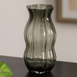 فازة ورد شفافة تصميم عصري رمادي فازة ورد شفافة تصميم عصري رمادي