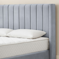 سرير خشبي بتنجيد مخملي عصري 120×200سم سرير خشبي بتنجيد مخملي عصري 120×200سم