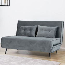 كنبة قابلة للتعديل إلى سرير مخمل رمادي غامق كنبة قابلة للتعديل إلى سرير مخمل رمادي غامق