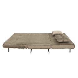 كنبة قابلة للتعديل إلى سرير مخمل كافيه غامق كنبة قابلة للتعديل إلى سرير مخمل كافيه غامق