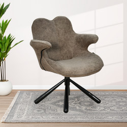 كرسي مفرد دوار عصري من القماش كافيه كرسي مفرد دوار عصري من القماش كافيه