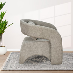 كرسي مفرد فاخر من القماش رمادي كرسي مفرد فاخر من القماش رمادي