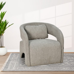 كرسي مفرد فاخر من القماش رمادي كرسي مفرد فاخر من القماش رمادي