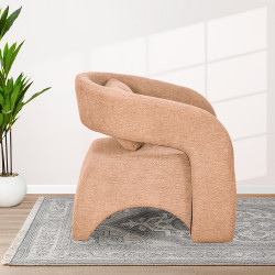 كرسي مفرد فاخر من القماش هافان فاتح كرسي مفرد فاخر من القماش هافان فاتح