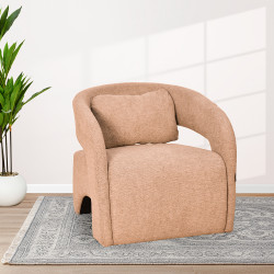 كرسي مفرد فاخر من القماش هافان فاتح كرسي مفرد فاخر من القماش هافان فاتح