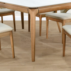 طاولة طعام خشب مع سطح سيراميك 6 كراسي طاولة طعام خشب مع سطح سيراميك 6 كراسي