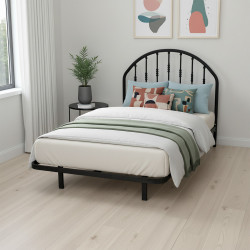 هيكل سرير معدني أسود 120×200 سم هيكل سرير معدني أسود 120×200 سم