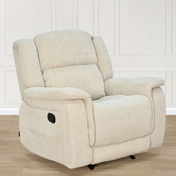 كرسي استرخاء فاخر ثابت قماش بيج كرسي استرخاء فاخر ثابت قماش بيج