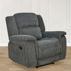 كرسي استرخاء ثابت قماش رمادي غامق كرسي استرخاء ثابت قماش رمادي غامق