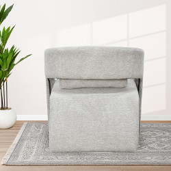 كرسي مفرد فاخر من القماش رمادي كرسي مفرد فاخر من القماش رمادي