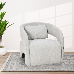 كرسي مفرد فاخر من القماش رمادي كرسي مفرد فاخر من القماش رمادي