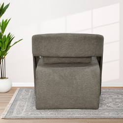 كرسي مفرد فاخر من القماش بني كرسي مفرد فاخر من القماش بني