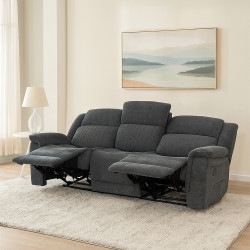 كنبة استرخاء قماش 3 مقاعد قابلة للإمالة كنبة استرخاء قماش 3 مقاعد قابلة للإمالة