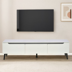 وحدة تلفاز مودرن خشب أبيض 160 سم وحدة تلفاز مودرن خشب أبيض 160 سم