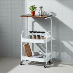 وحدة رفوف متحركة 3 أدوار سطح خشبي وحدة رفوف متحركة 3 أدوار سطح خشبي