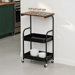 وحدة رفوف متحركة 3 أدوار سطح خشبي وحدة رفوف متحركة 3 أدوار سطح خشبي