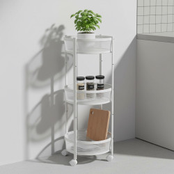 وحدة رفوف متحركة معدنية 3 أدوار أبيض وحدة رفوف متحركة معدنية 3 أدوار أبيض