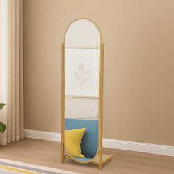 مرآة ديكور استاند بإطار خشبي عصري مرآة ديكور استاند بإطار خشبي عصري