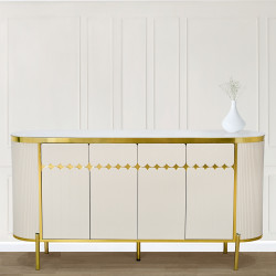 دولاب بوفيه خشب سطح رخامي 160 سم دولاب بوفيه خشب سطح رخامي 160 سم