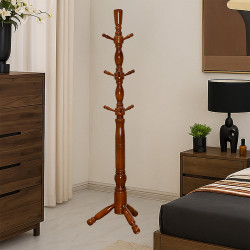 علاقة ملابس خشبية بني 196سم علاقة ملابس خشبية بني 196سم