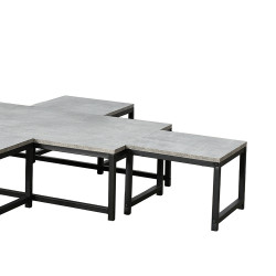 طقم طاولات خدمة 5 قطع خشبي رمادي طقم طاولات خدمة 5 قطع خشبي رمادي