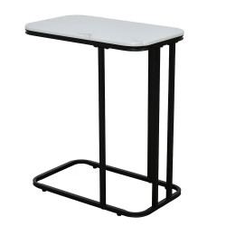 طاولة خدمة مفردة خشب مع قاعدة معدن طاولة خدمة مفردة خشب مع قاعدة معدن