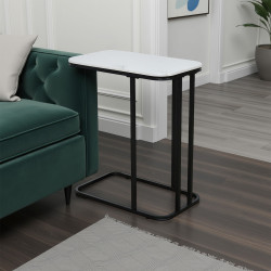 طاولة خدمة مفردة خشب مع قاعدة معدن طاولة خدمة مفردة خشب مع قاعدة معدن