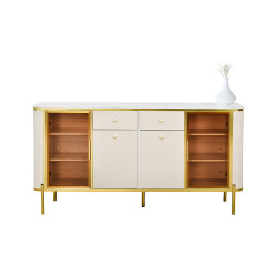 دولاب بوفيه خشب سطح رخامي 160 سم دولاب بوفيه خشب سطح رخامي 160 سم