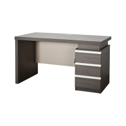 مكتب خشبي مودرن مع أدراج رمادي 140 سم