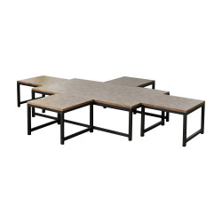 طقم طاولات خدمة 5 قطع خشبي بني طقم طاولات خدمة 5 قطع خشبي بني