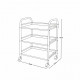 وحدة رفوف 3 أدوار استيل 50 سم