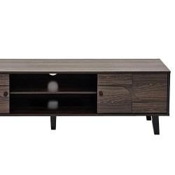 وحدة تلفاز خشبية مودرن بني 160 سم وحدة تلفاز خشبية مودرن بني 160 سم
