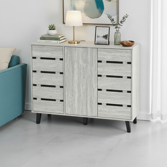 دولاب متعدد الاستخدام خشبي رمادي 120 سم