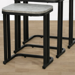 طقم طاولات خدمة 3 قطع خشبي رمادي طقم طاولات خدمة 3 قطع خشبي رمادي