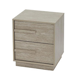 طولة سرير جانبية خشب بيج 45×40 سم طولة سرير جانبية خشب بيج 45×40 سم