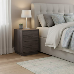 طولة سرير جانبية خشب بني غامق 45×40 سم طولة سرير جانبية خشب بني غامق 45×40 سم