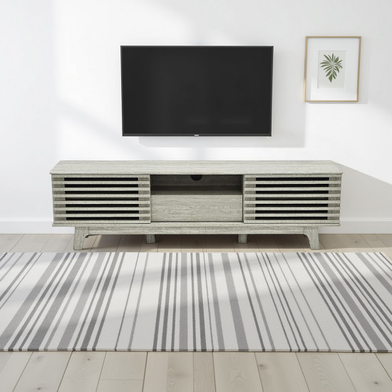 وحدة تلفاز خشبية رمادي 160 سم وحدة تلفاز خشبية رمادي 160 سم