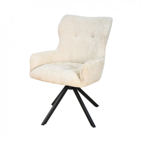 كرسي مفرد مودرن قماش بأرجل معدنية بيج كرسي مفرد مودرن قماش بأرجل معدنية بيج