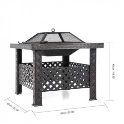 منقل فحم مربع منقل فحم مربع