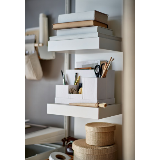 وحدة رف حائط، أبيض، ‎30x190 سم