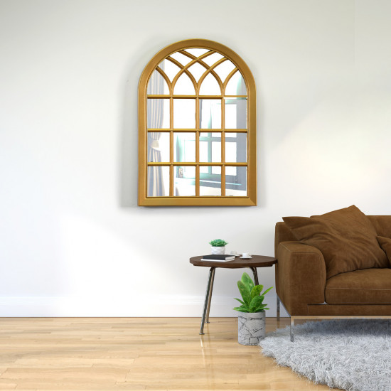 مرآة حائط اطار بلاستيك ذهبي 50×70 سم 