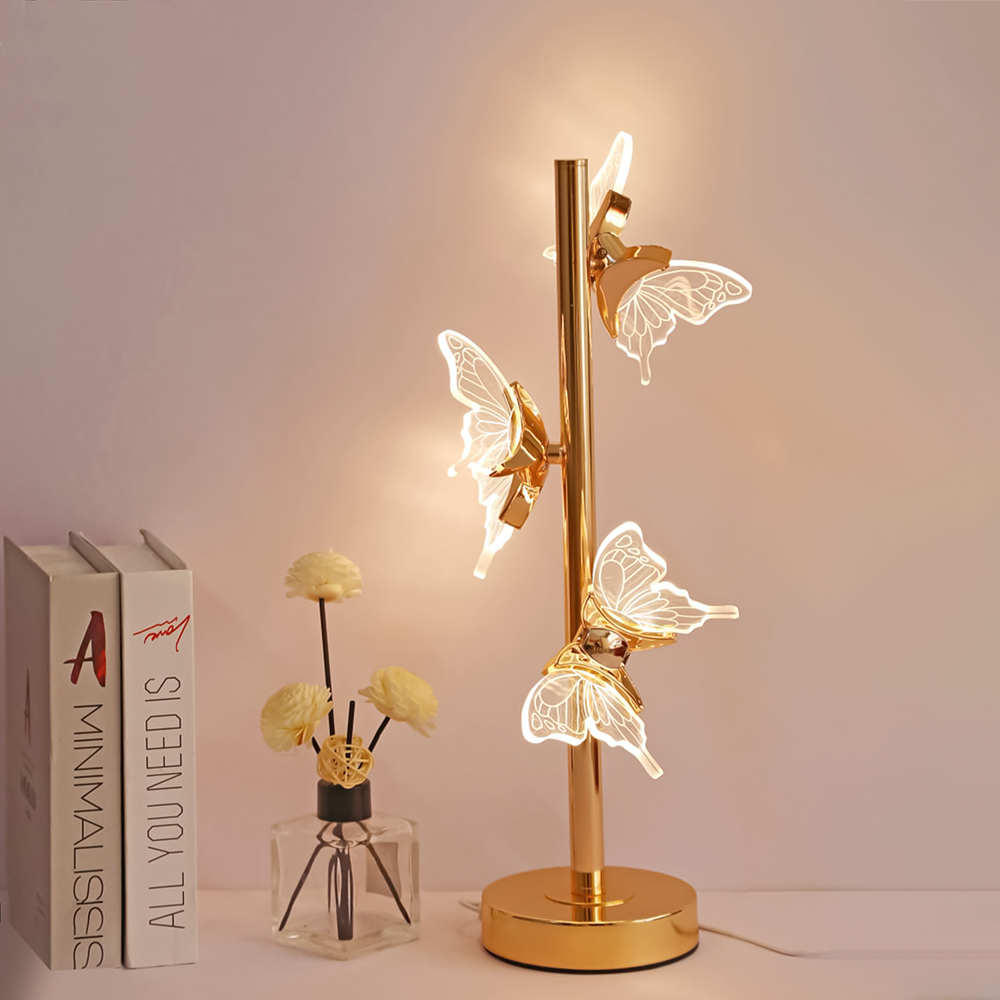 أباجورة طاولة ذهبية أنيقة