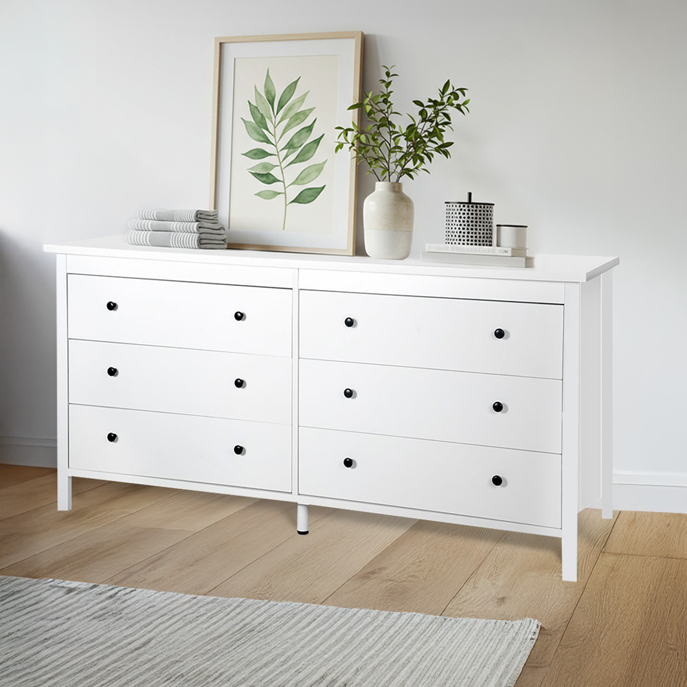 خزانة 6 درج أبيض